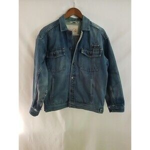 VINTAGE Coca Cola Jean Jacket Blue Denim Size *See Measurements Below*